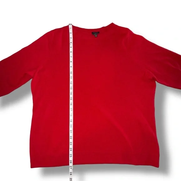 TALBOTS Audrey Cashmere Sweater - 2X Red Pop - Picture 10 of 11